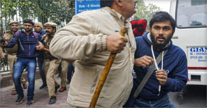 Indian police hold students