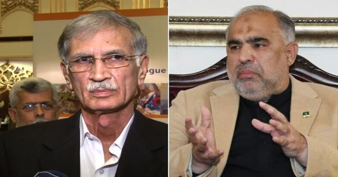 Asad Qaiser and Pervez Khattak arrested