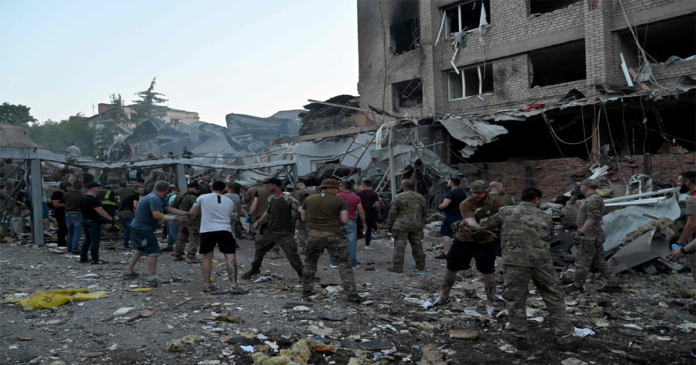 Russian strike on Ukraine restaurant