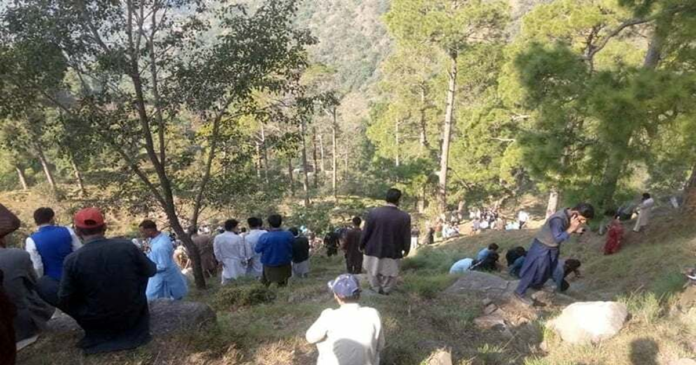 bus plunges in AJK