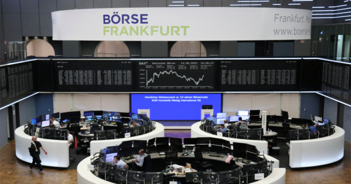 European shares open lower