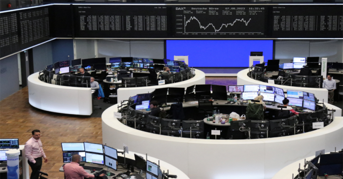 European stocks dip