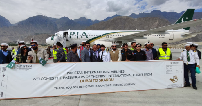 First international flight lands at Skardu