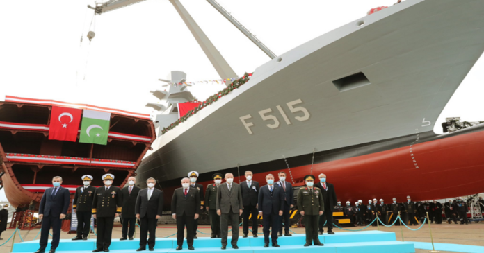 Pakistan Turkey launch naval ship in Karachi