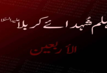 Chehlum of Hazrat Imam Hussain