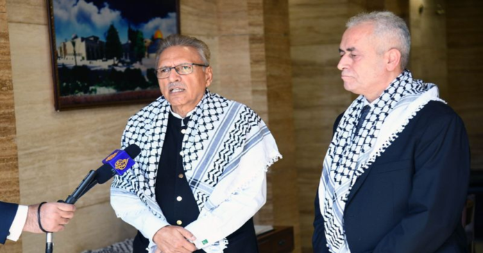 President visits Palestinian embassy