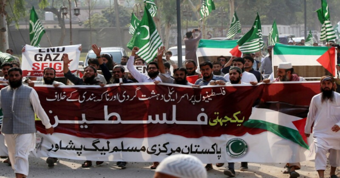 Protests across Pakistan in support of Palestinians